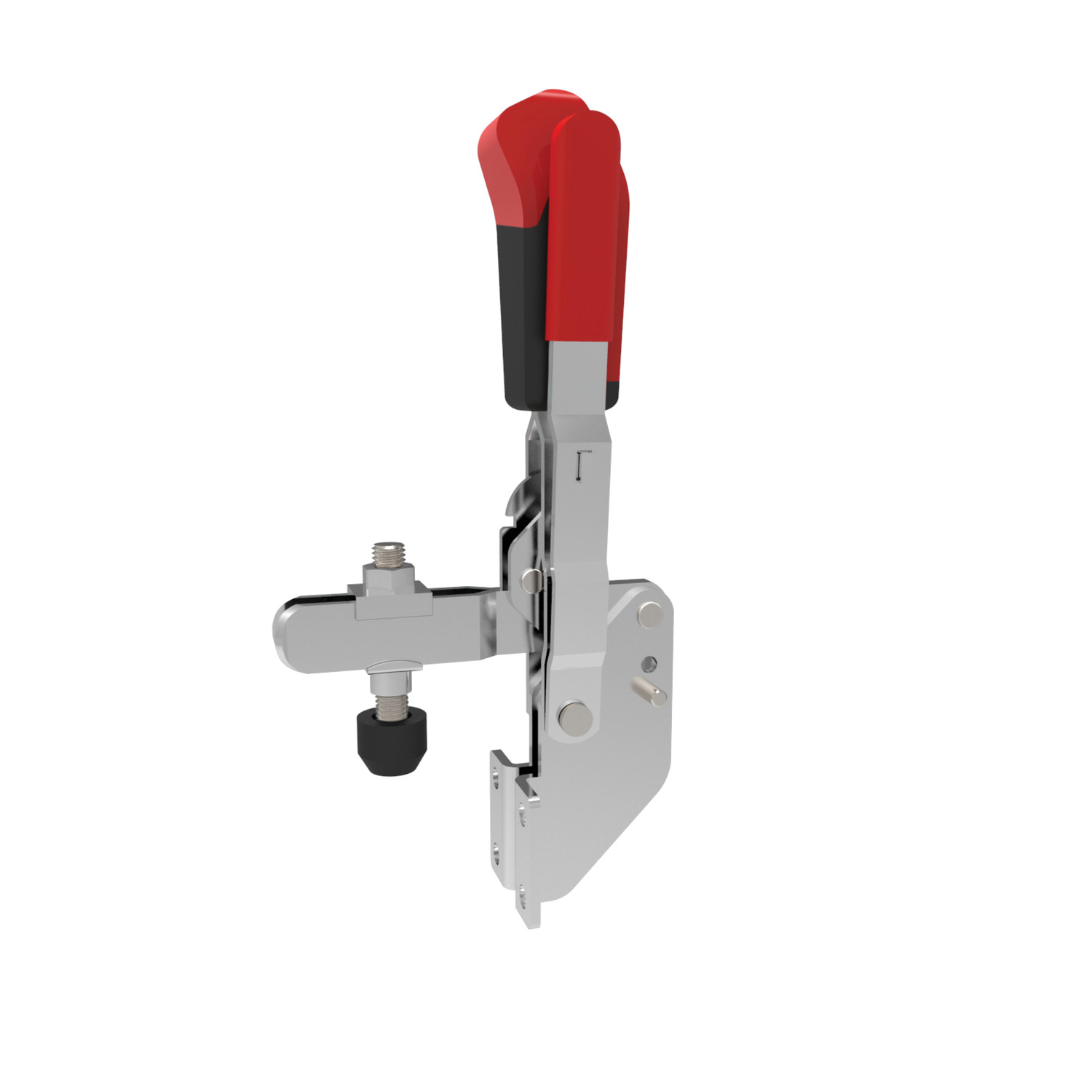 Product 40120, Vertical Acting Toggle Clamps safety lever - open arm - angle base / 