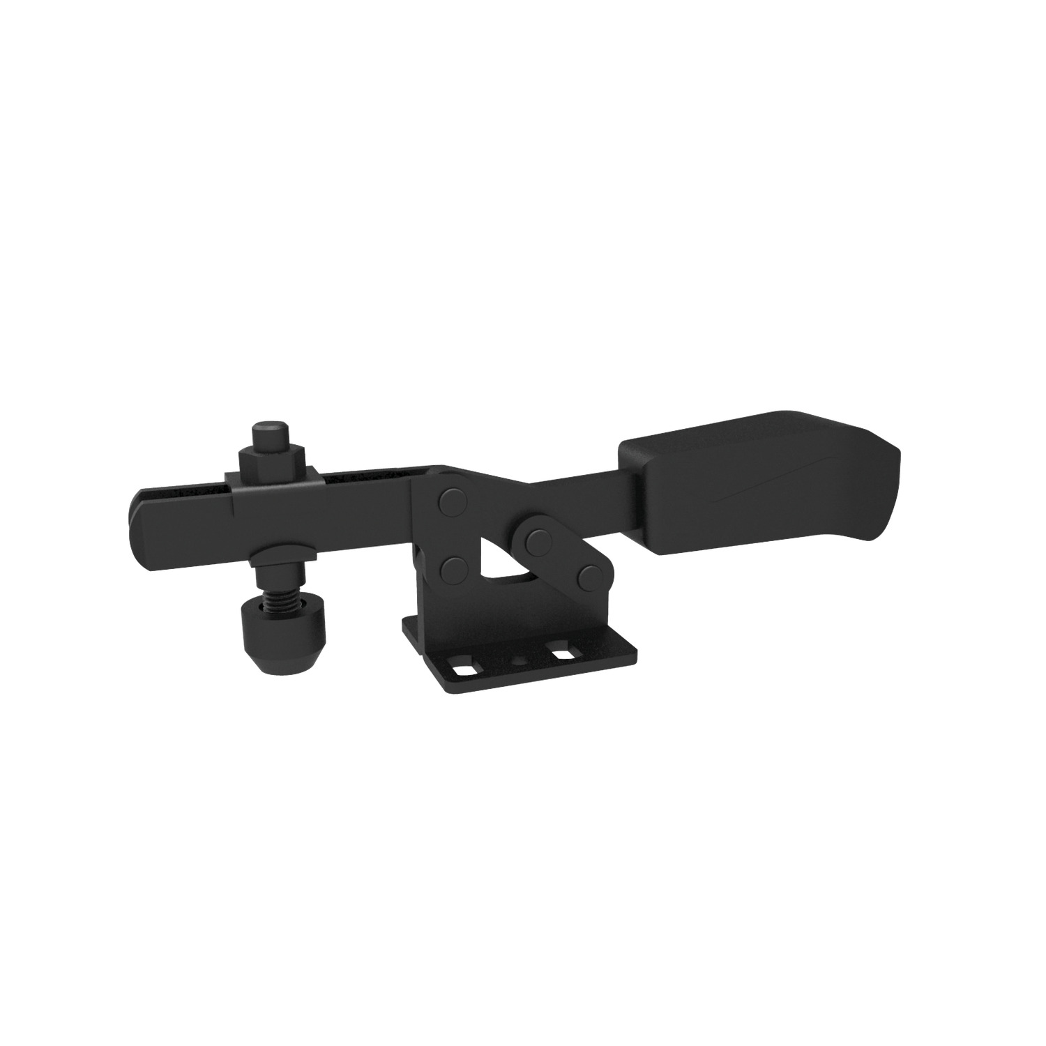Product 41000.2, Horizontal Acting Toggle Clamps black - open arm - horizontal base / 
