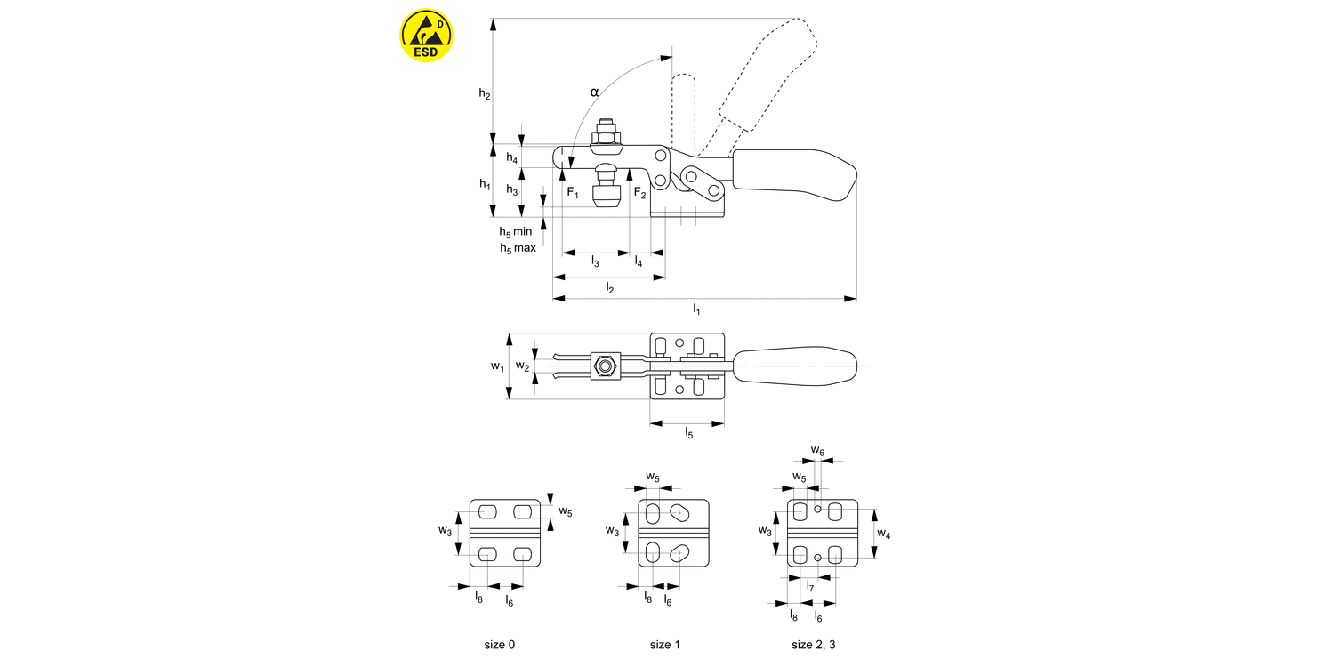 41000.3 Horizontal Acting Toggle Clamps