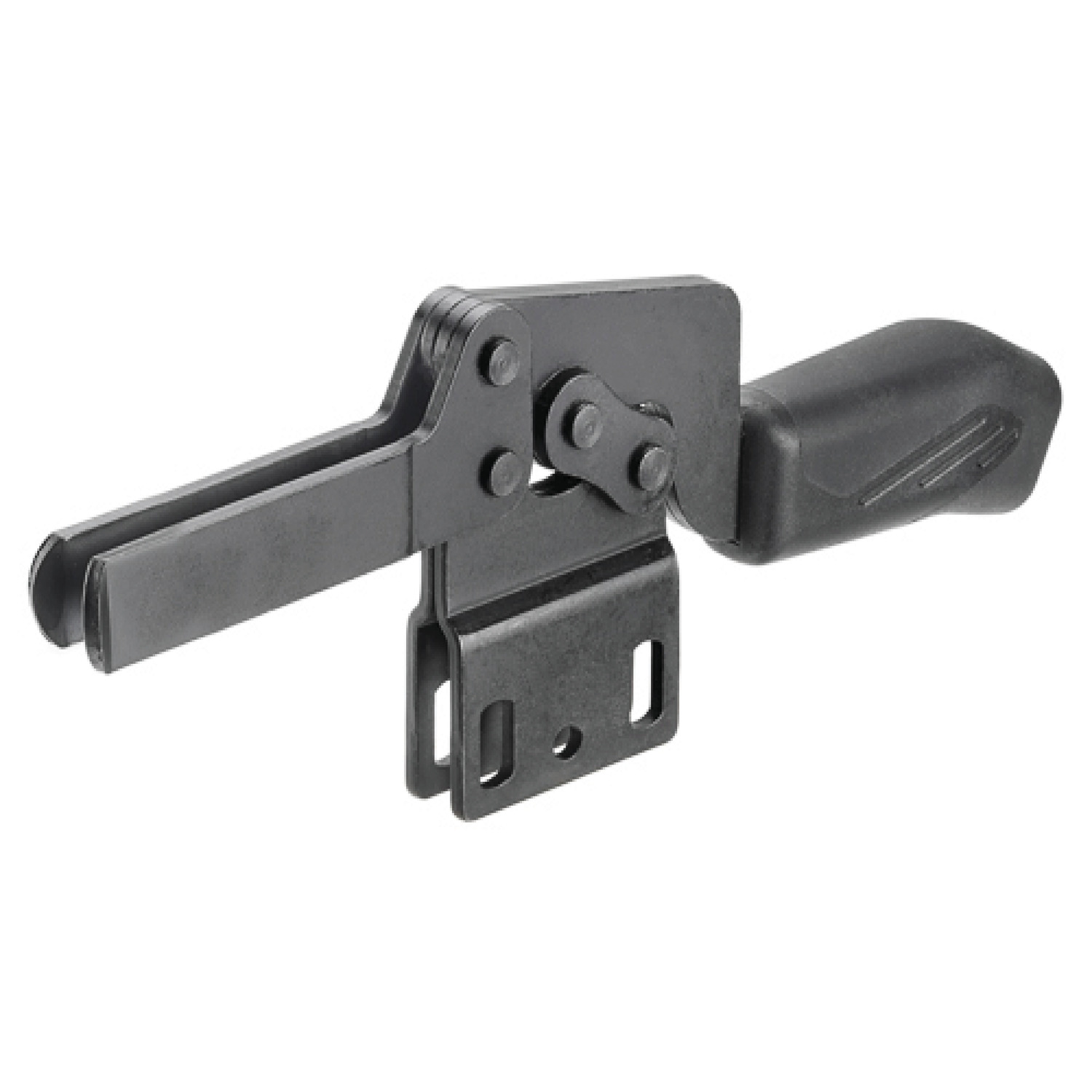 Product 41062.1, Horizontal Acting Toggle Clamps black - open arm - vertical base / 