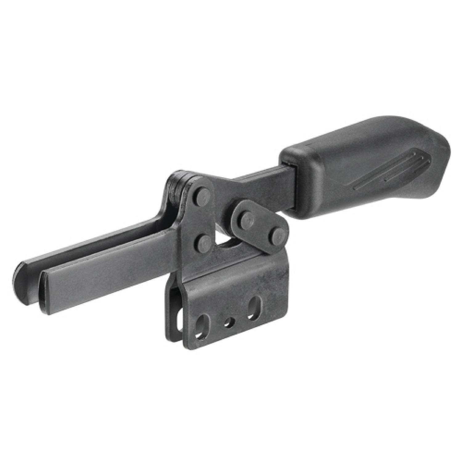 Product 41062.2, Horizontal Acting Toggle Clamps black - open arm - vertical base / 