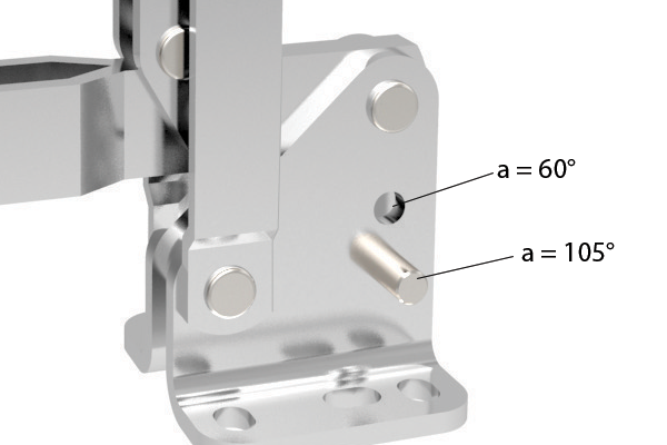 Adjustable toggle clamp opening mechanism